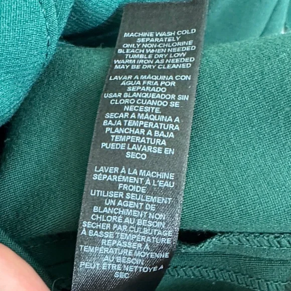 White House Black Market Deep Green Zip-Front Ponte Blazer - Picture 5 of 5